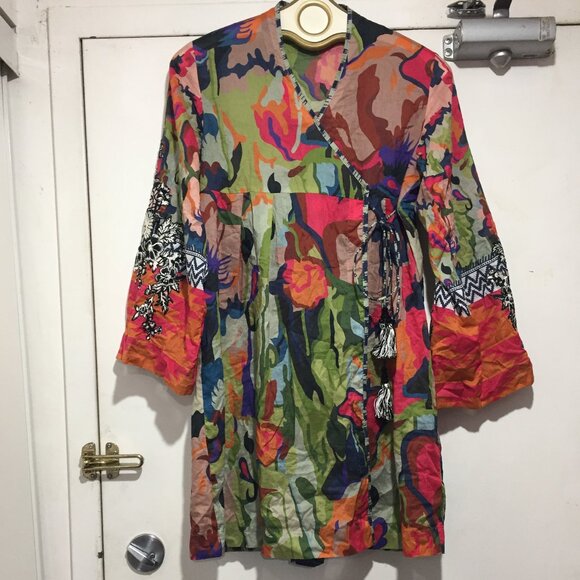 SAPPHIRE WRAP BLOUSE / DRESS SIZE S - Picture 4 of 8